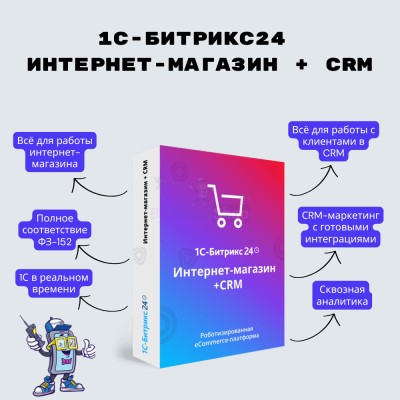 Программа для ЭВМ "1С-Битрикс24". Лицензия Интернет-магазин + CRM (12 мес.) - купить в Энервоже